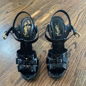 Saint Laurent Tribute 120 Leather Sandals